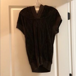 Juicy Couture short sleeved velour hoodie